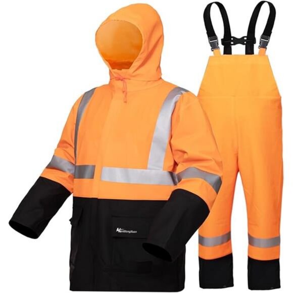 Rain Suits for Men Women Waterproof Heavy Duty Raincoat Fishing Rain Gear Jacket - Picture 8 of 8